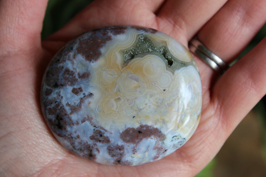 8th vein ocean jasper pocket stone 9